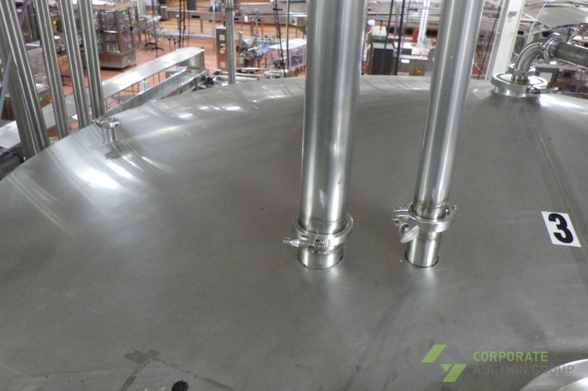 ~4500 US Gallon / 16500 L Stainless Steel Relish tank, Single Wall, 104" Dia. x 120" H, cone bot - Image 6 of 20