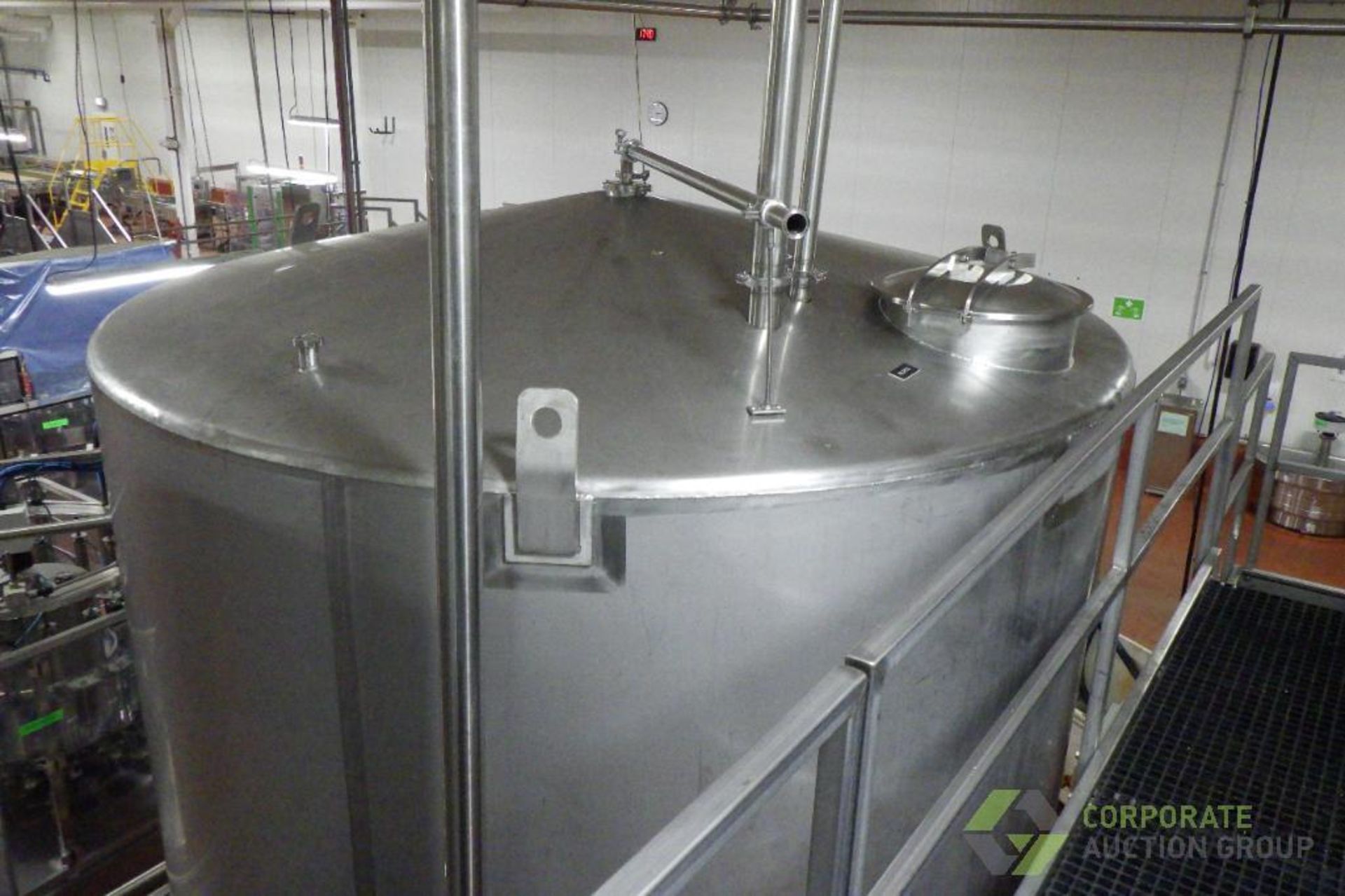 ~4500 US Gallon / 16500 L Stainless Steel Relish tank, Single Wall, 104" Dia. x 120" H, cone bot - Image 2 of 19