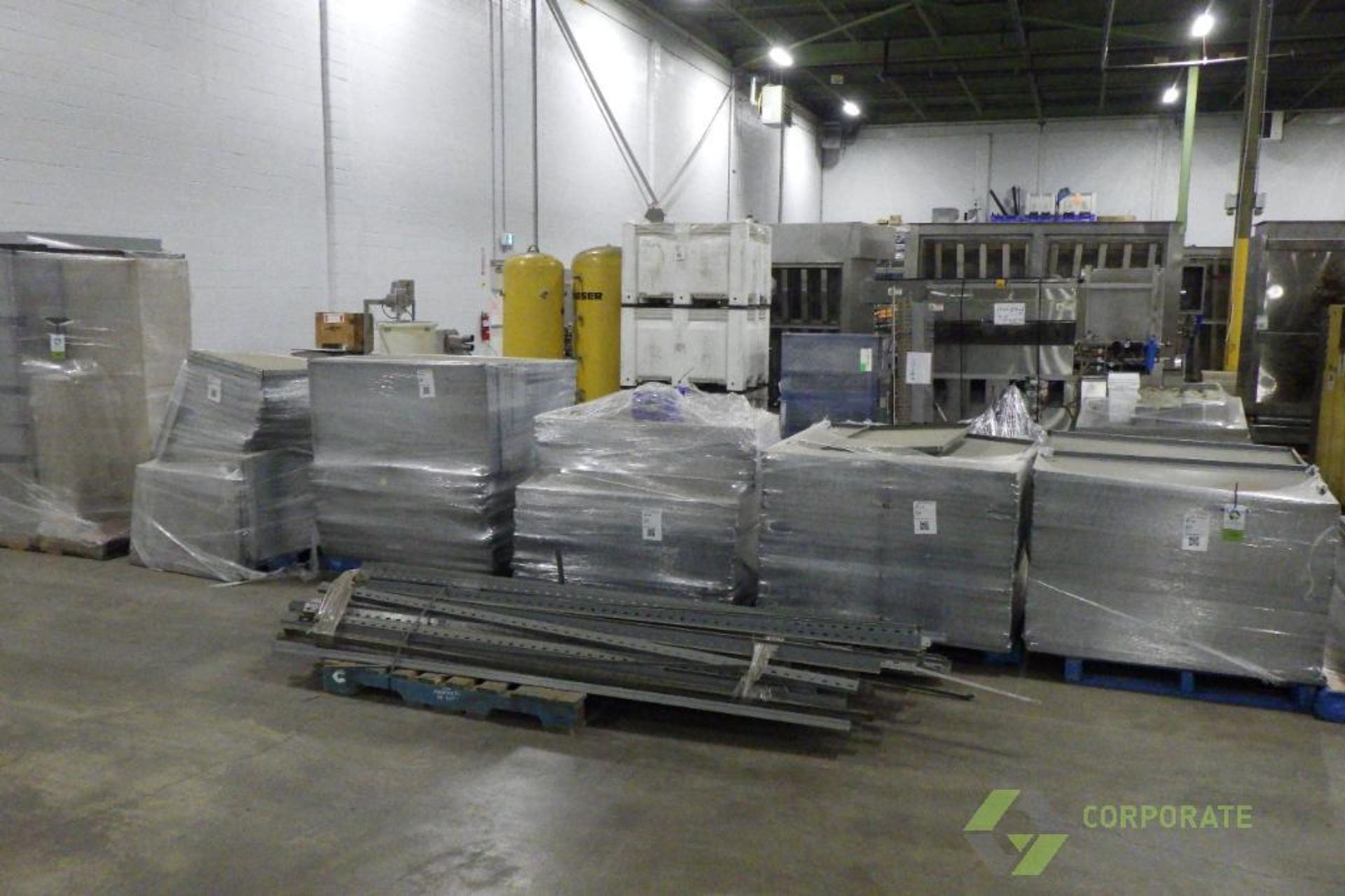 (6) pallets of steel shelving - Image 2 of 13