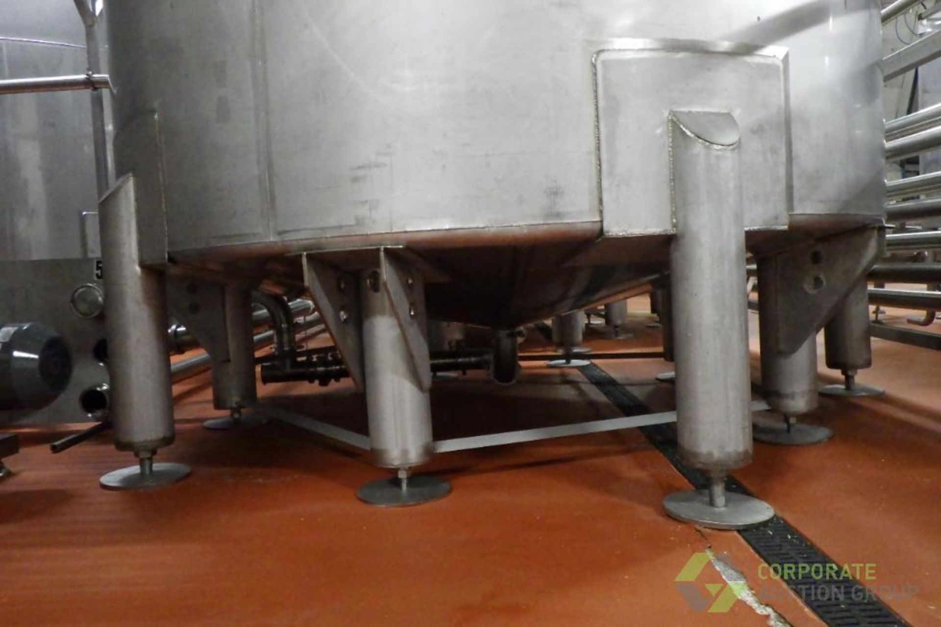 ~4500 US Gallon / 16500 L Stainless Steel Relish tank, Single Wall, 104" Dia. x 120" H, cone bot - Image 18 of 19