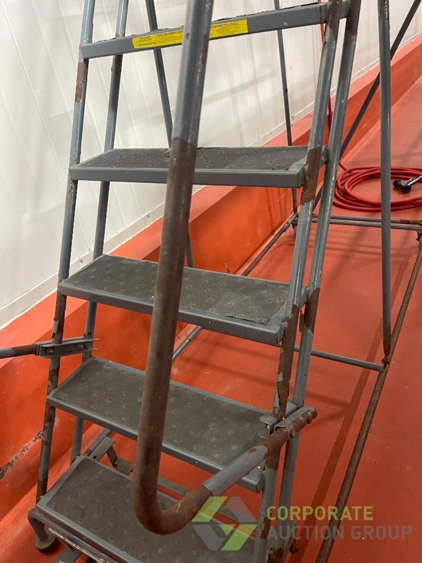 Ballymore 12-step rolling warehouse ladder - Image 6 of 6