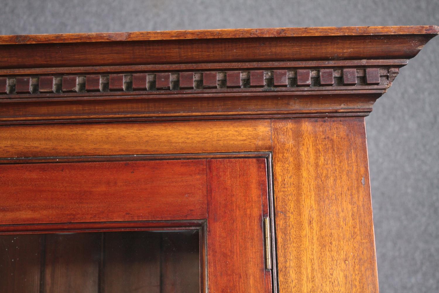 Library bookcase, 19th century full height walnut. H.190 W.145 D.31cm. - Image 6 of 6