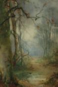 Thomas Tayler Ireland (British. b.1874). Watercolour. Titled 'In the Woods'. Signed lower right.