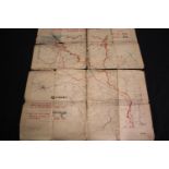 A fascinating trench or situation map detailing the allied advance from the 30th July to 5th