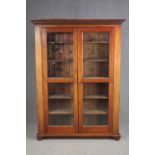 Library bookcase, 19th century full height walnut. H.190 W.145 D.31cm.