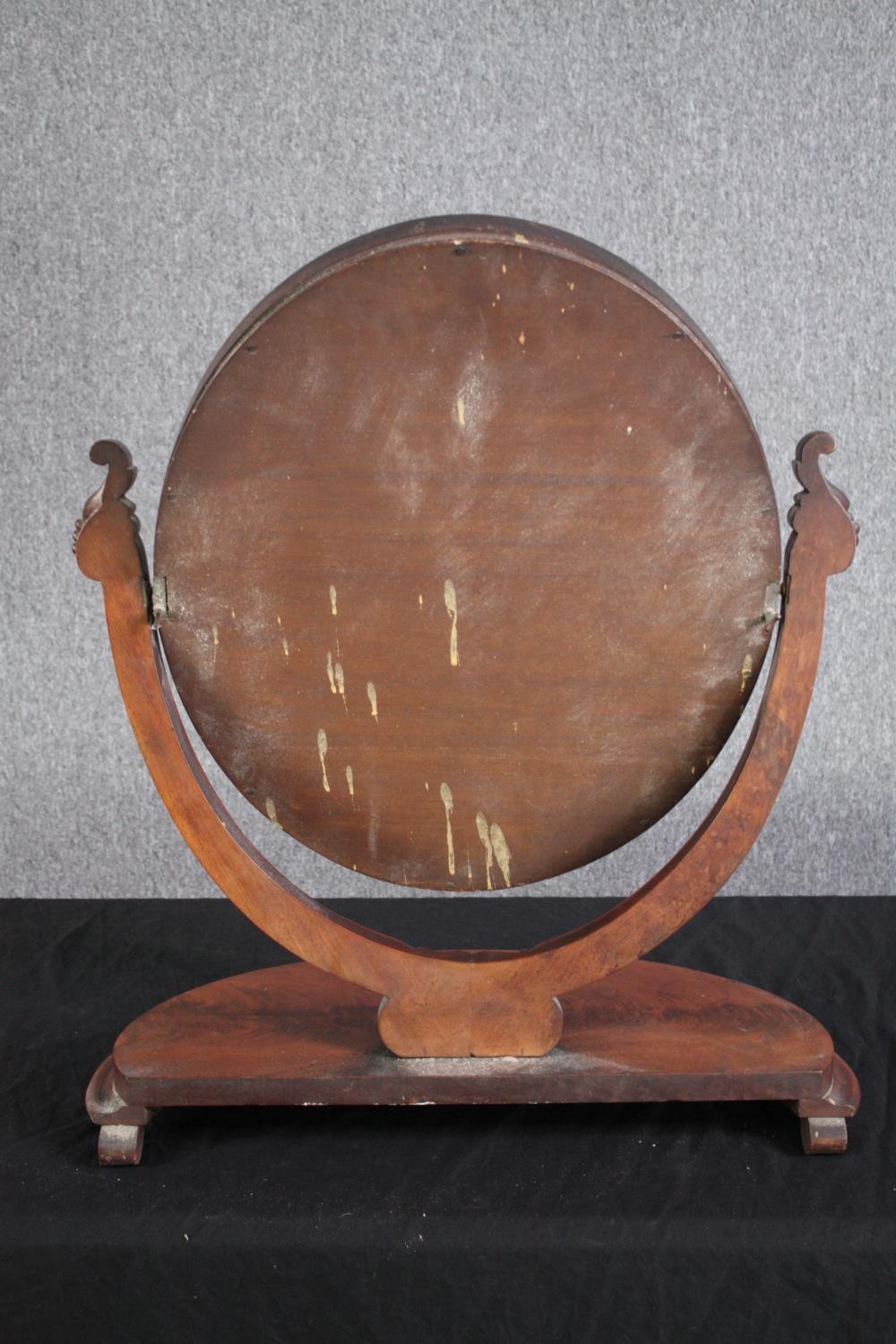 Toilet mirror, mid Victorian mahogany. H.70 W.60cm. - Image 4 of 4