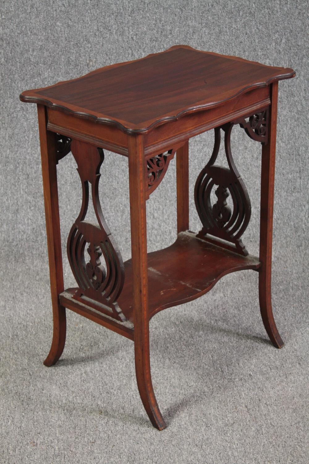 Occasional or lamp table, late 19th century Art Nouveau style. H.74 W.55 D.38cm. - Image 2 of 5