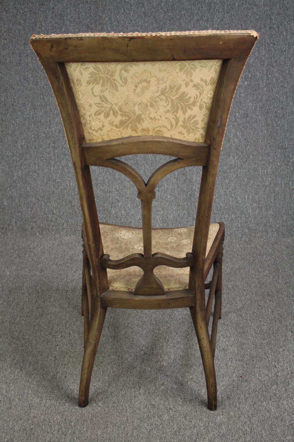 Bedroom chair, C.1900 mahogany. H.110cm. - Image 4 of 5