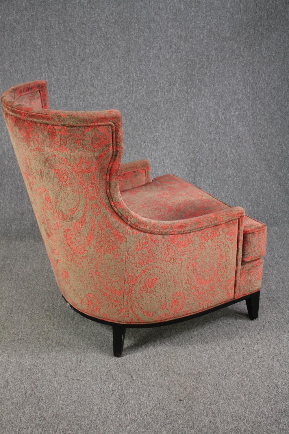 Armchairs, pair contemporary upholstered. H.100 W.176cm.(each) - Image 4 of 6