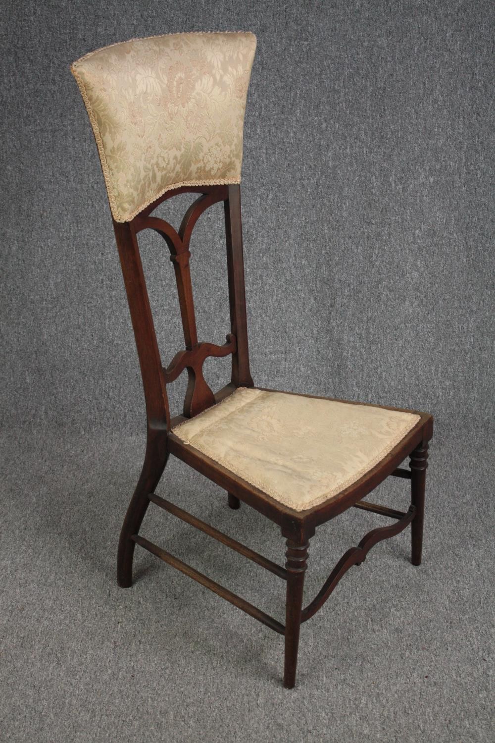 Bedroom chair, C.1900 mahogany. H.110cm. - Image 2 of 5
