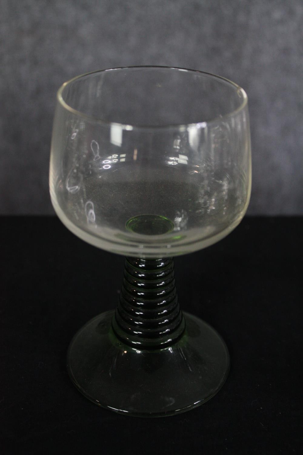 A collection of mixed glass including wine and brandy glasses. Twenty-seven in total. H.14cm. ( - Image 2 of 6