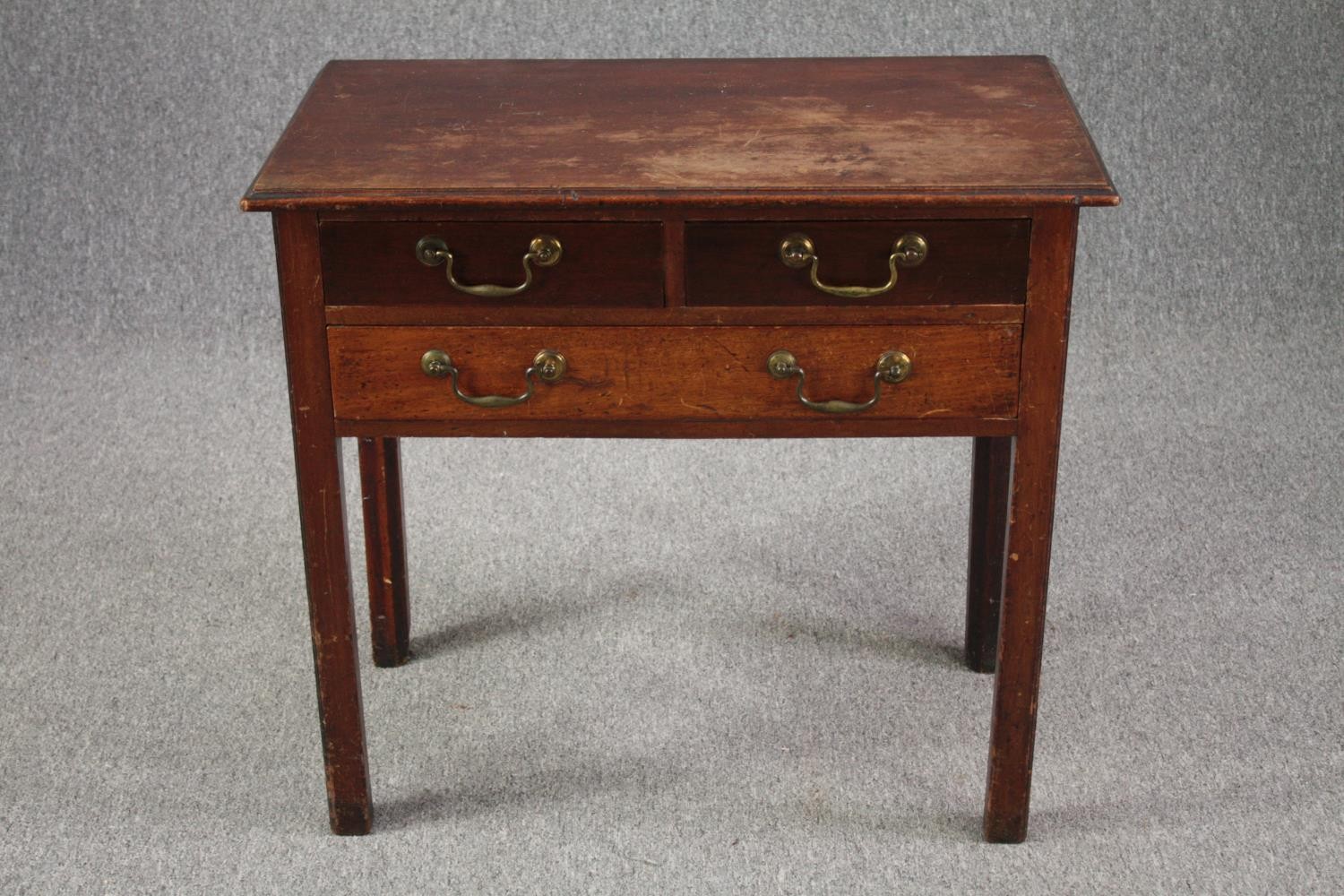 Side table, 19th century mahogany. H.70 W.76 D.42cm.