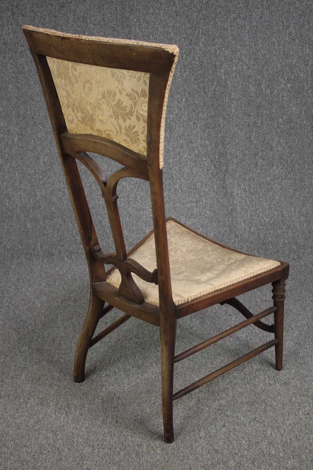 Bedroom chair, C.1900 mahogany. H.110cm. - Image 3 of 5