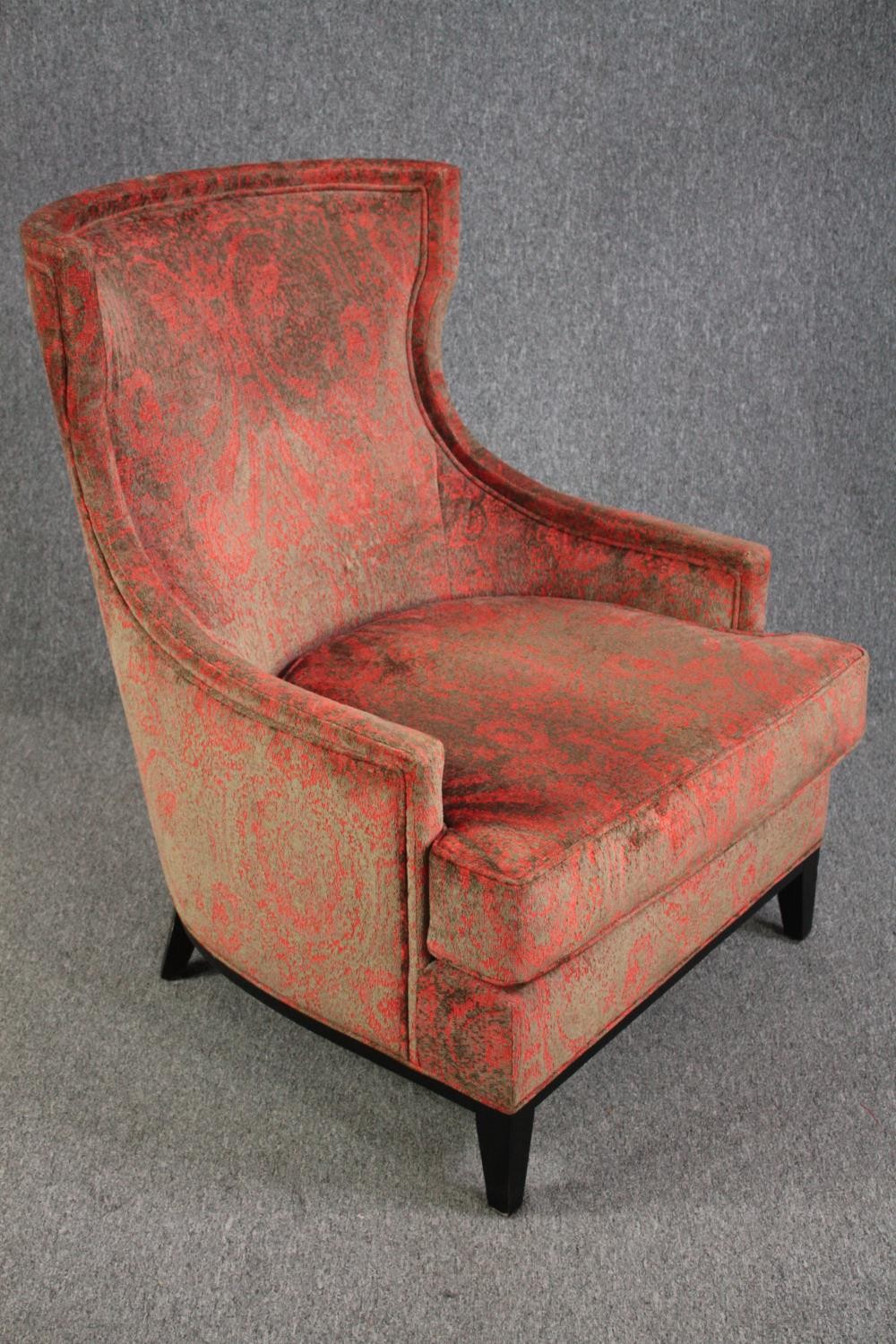 Armchairs, pair contemporary upholstered. H.100 W.176cm.(each) - Image 3 of 6