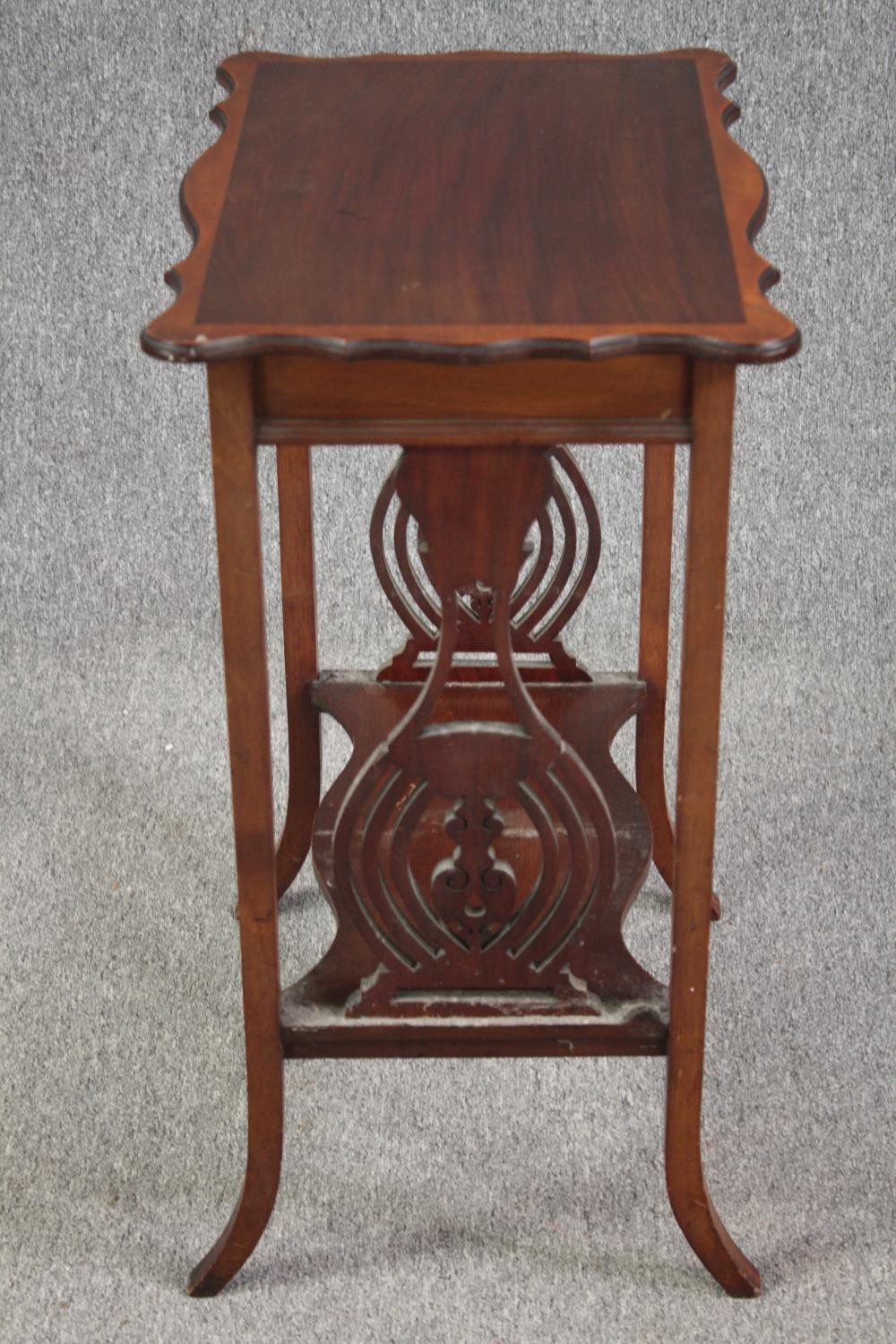 Occasional or lamp table, late 19th century Art Nouveau style. H.74 W.55 D.38cm. - Image 4 of 5