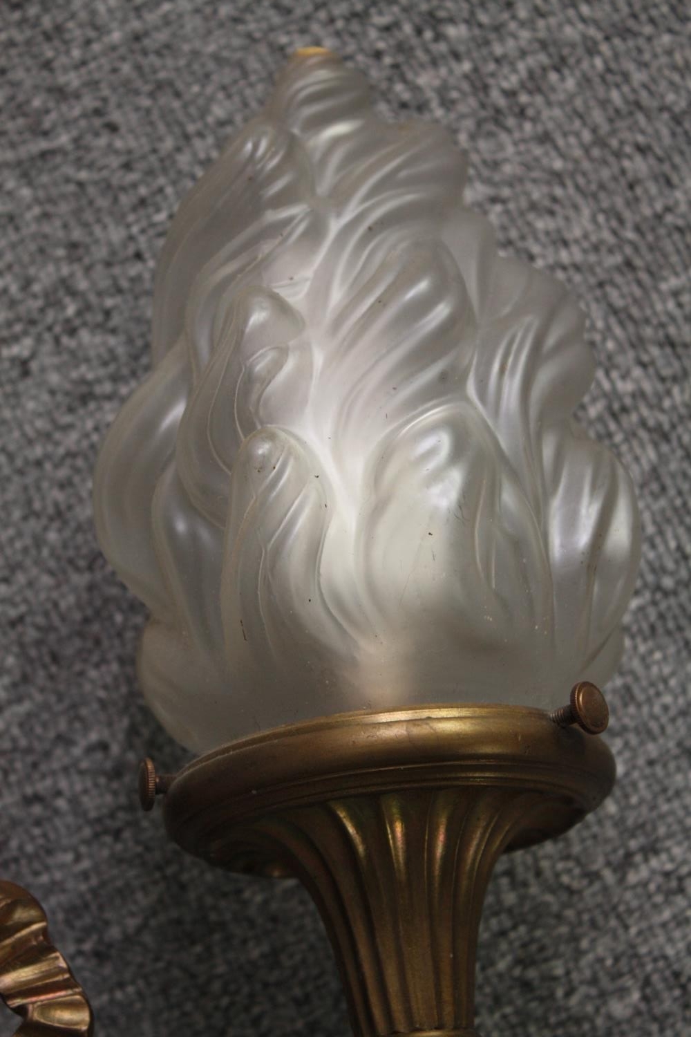 Wall light in the form of three torches. H.55 W.50cm. - Image 4 of 5