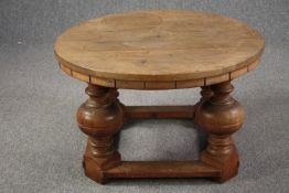 Occasional table, C.1900 North European oak. H.50 Dia.85cm.