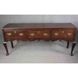 Dresser, 18th century oak and mahogany crossbanded, probably still with it's original locks and