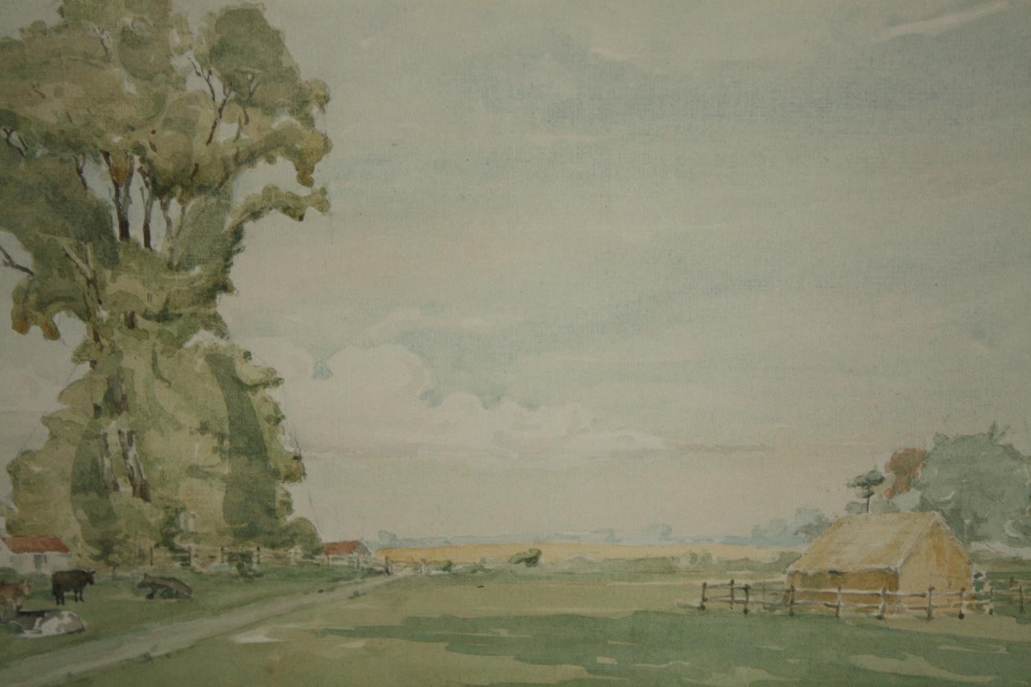 H. A. Linton (British). A watercolour, rural scene and a similar signed R Palmer Baines. H.42 W. - Image 2 of 7