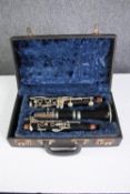 A Selmer Sterling clarinet. 'Made in France'. In a fitted case. H.35 W.20cm. Case)