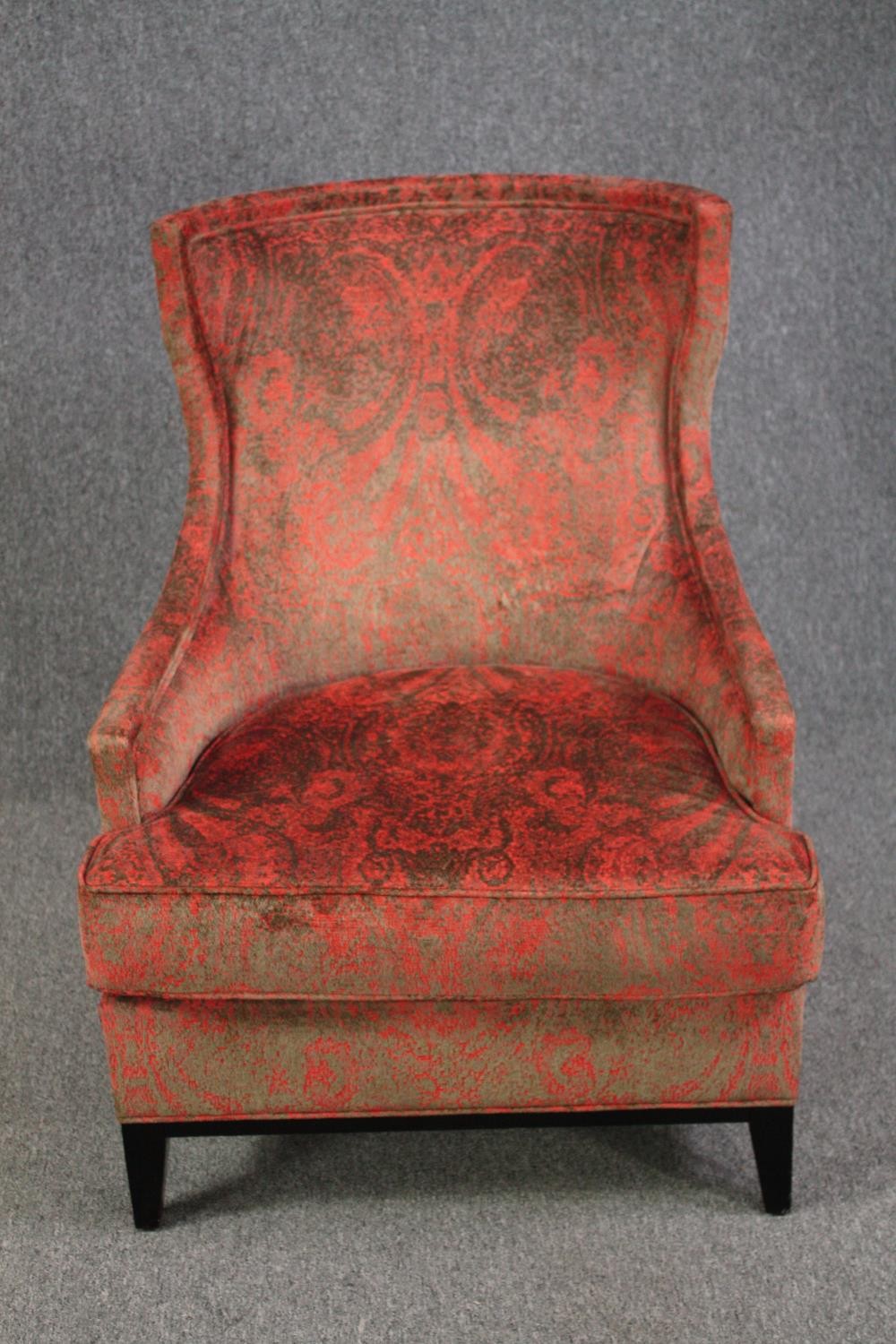 Armchairs, pair contemporary upholstered. H.100 W.176cm.(each) - Image 2 of 6