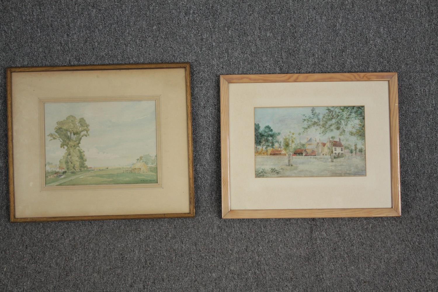 H. A. Linton (British). A watercolour, rural scene and a similar signed R Palmer Baines. H.42 W.
