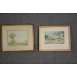 H. A. Linton (British). A watercolour, rural scene and a similar signed R Palmer Baines. H.42 W.