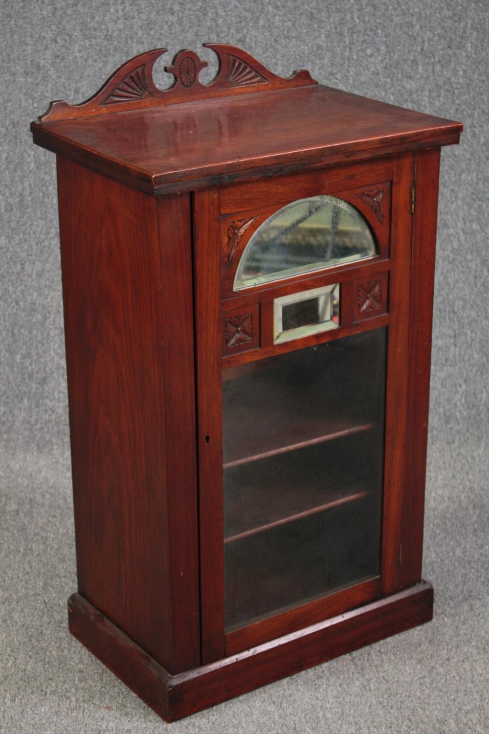 Music cabinet, late 19th century walnut. H.96 W.54 D.37cm. - Image 2 of 4