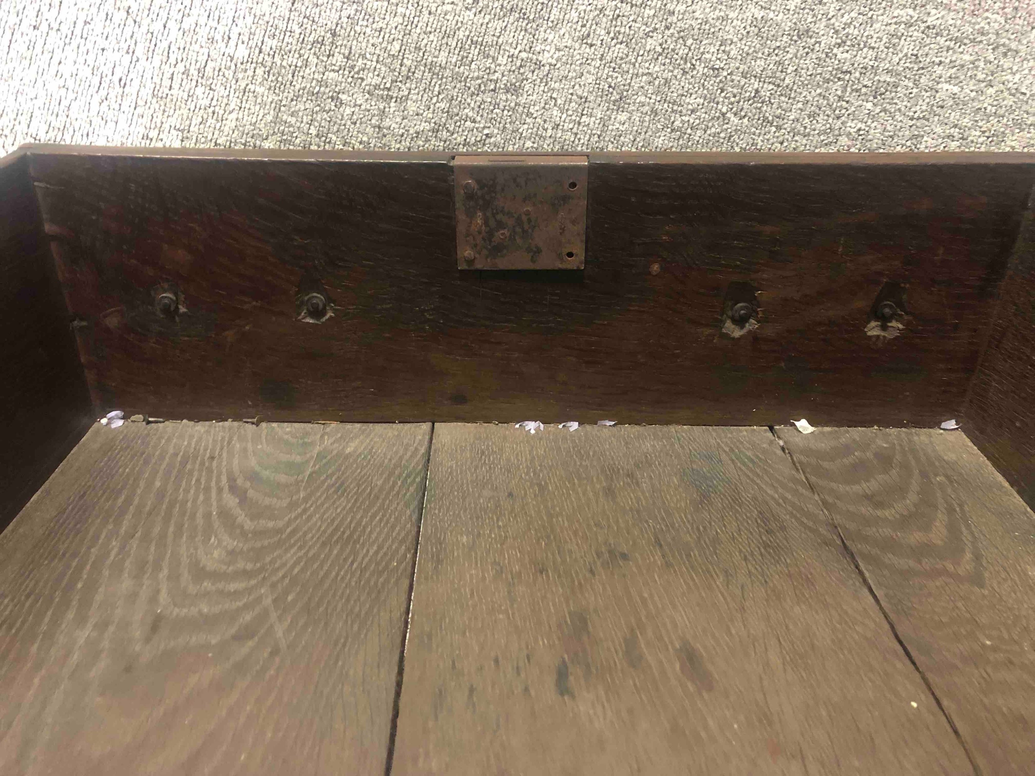 Dresser, 18th century oak and mahogany crossbanded, probably still with it's original locks and - Image 6 of 9