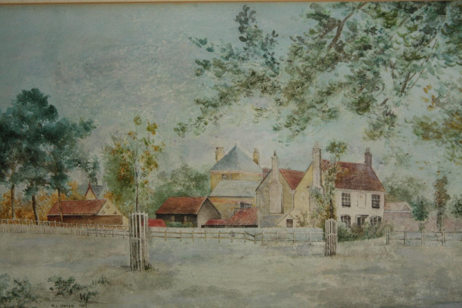 H. A. Linton (British). A watercolour, rural scene and a similar signed R Palmer Baines. H.42 W. - Image 4 of 7