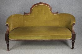 Sofa, Victorian beech, faux decorated. H.99 W.150 D.74cm.