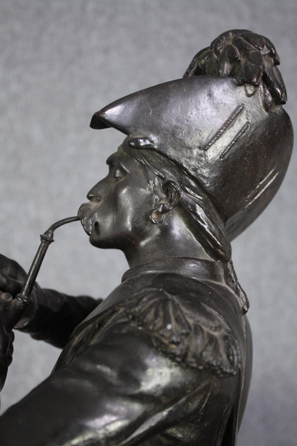 Etienne Henri Dumaige (1830-1888). After the Fight-Grenadier of 1792. Bronze with patina. H.66cm. - Image 7 of 8