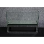 A glass display box or terrarium. H.25 W.36 D.13cm.