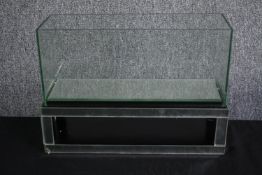 A glass display box or terrarium. H.25 W.36 D.13cm.