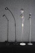 Four floor standing lamps. One LED and the others with traditional bulbs H.150 cm.(largest)