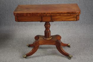 Card table, Regency mahogany with foldover action. H.71 W.91 D.92cm. (ext)