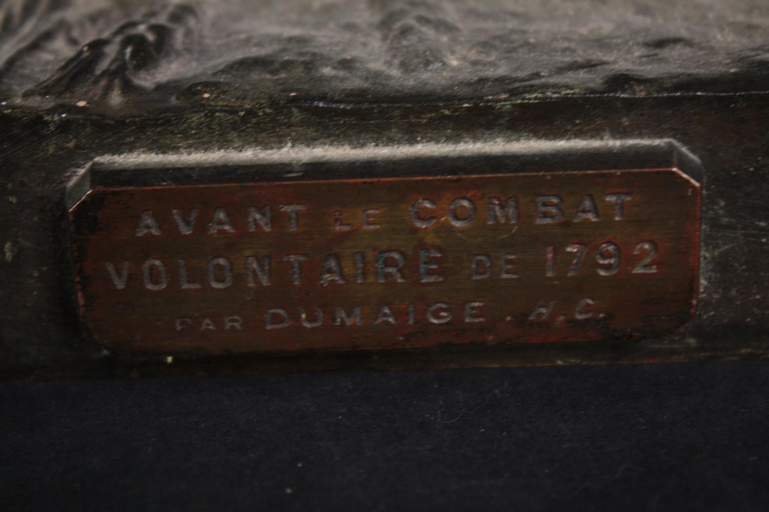 Etienne Henri Dumaige (1830-1888). After the Fight-Volontaire de 1792. Bronze with patina. H.66cm. - Image 7 of 7