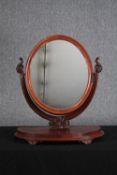 Toilet mirror, mid Victorian mahogany. H.70 W.60cm.