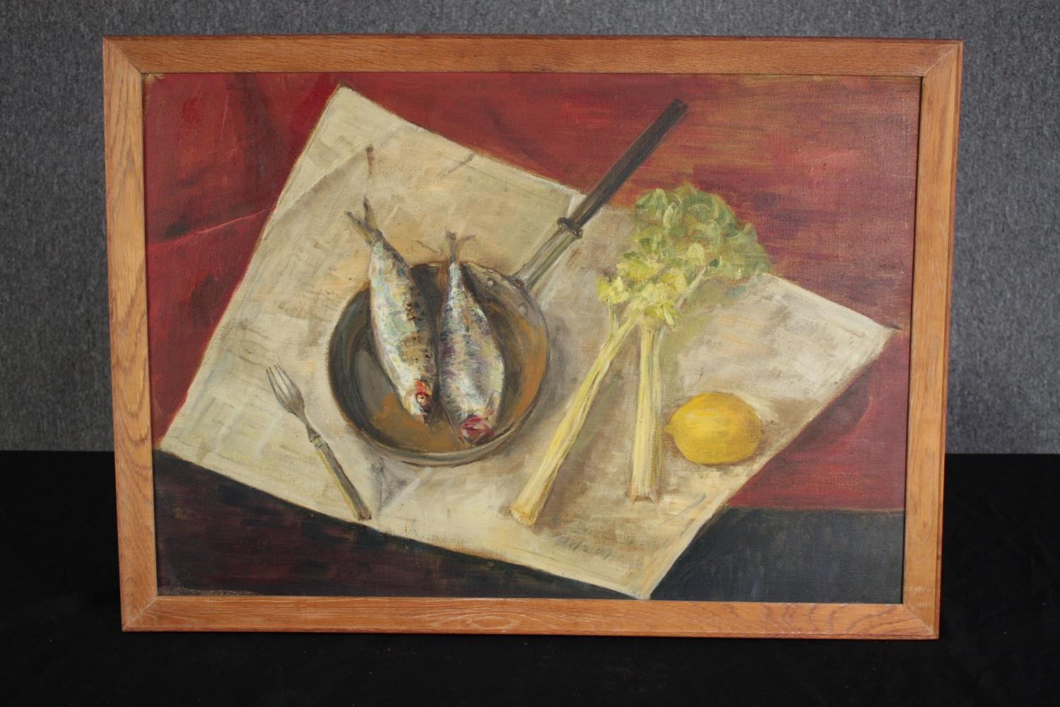 E. W. Erridge. Oil painting on board. Still life. Signed on the back. Framed. H.57 W.79cm. - Image 2 of 4