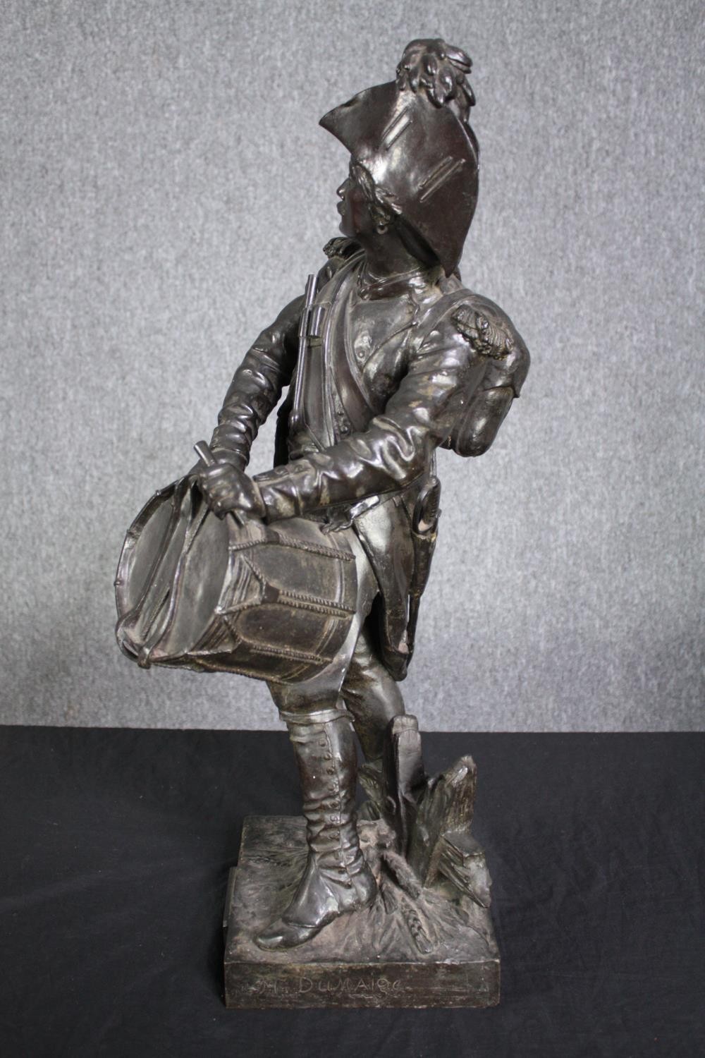 Etienne Henri Dumaige (1830-1888). After the Fight-Volontaire de 1792. Bronze with patina. H.66cm. - Image 3 of 7