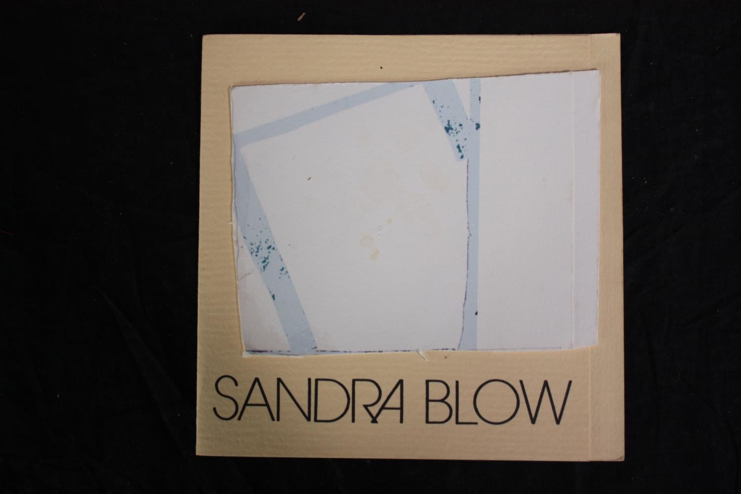 Sandra Blow. Exhibition invite with artwork tipped onto the cover. 'Paintings in her studio',