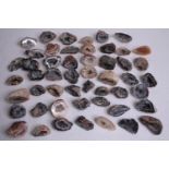 A collection of fifty one agate small crystal geodes. H.4 W.5cm. (largest)