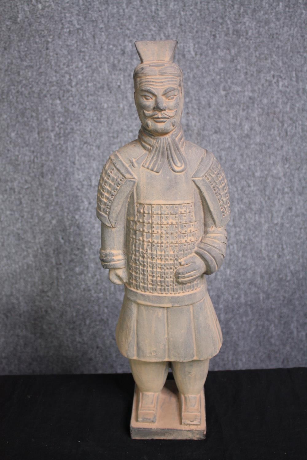 Terracotta army. Two figures. H.48cm. (each) - Image 2 of 5