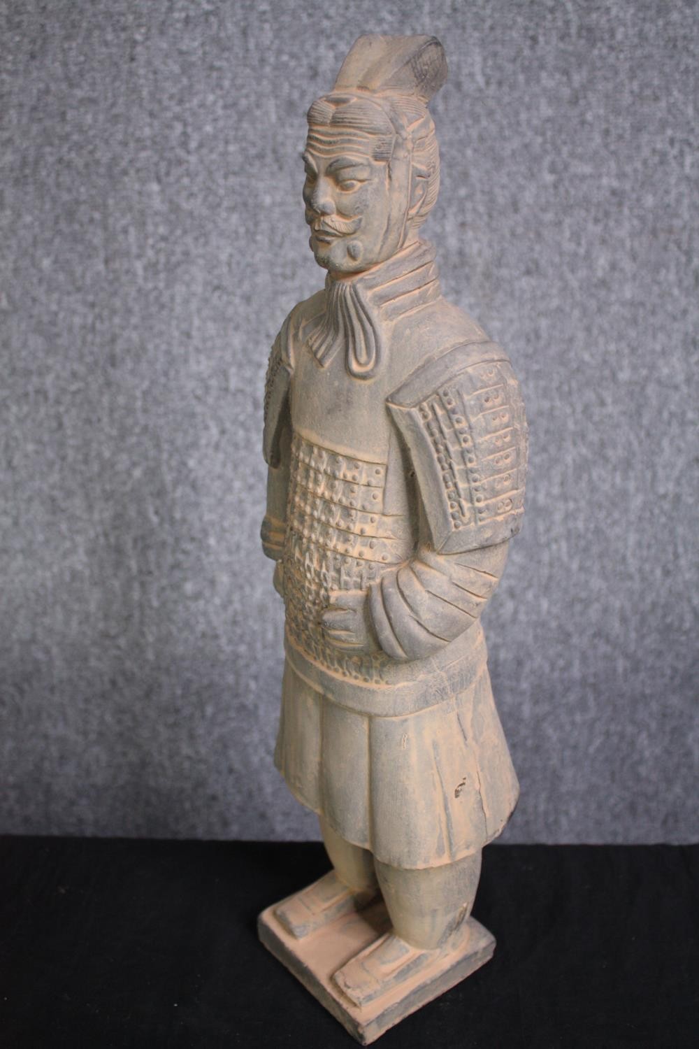 Terracotta army. Two figures. H.48cm. (each) - Image 3 of 5