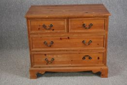 Chest of drawers, Victorian style pine. H.71 W.91 D.49cm.