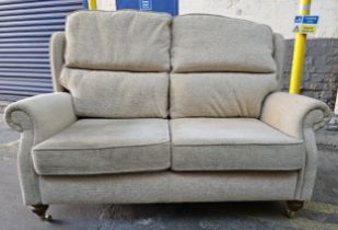 A contemporary Victorian style sofa. H.120 W.150 D.100cm.