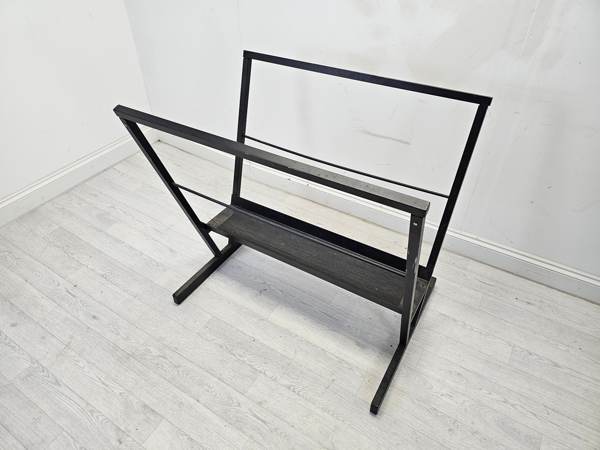 A contemporary metal framed folio stand. H.87 W.92 D.66cm. - Image 2 of 3