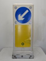 A light up keep left bollard. H.94 W.37 D.37cm.