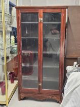 Bookcase, C.1900 mahogany. H.167 W.84 D.20cm.