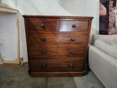 Chest of drawers, Victorian mahogany. H.120 W.120 D.45cm.